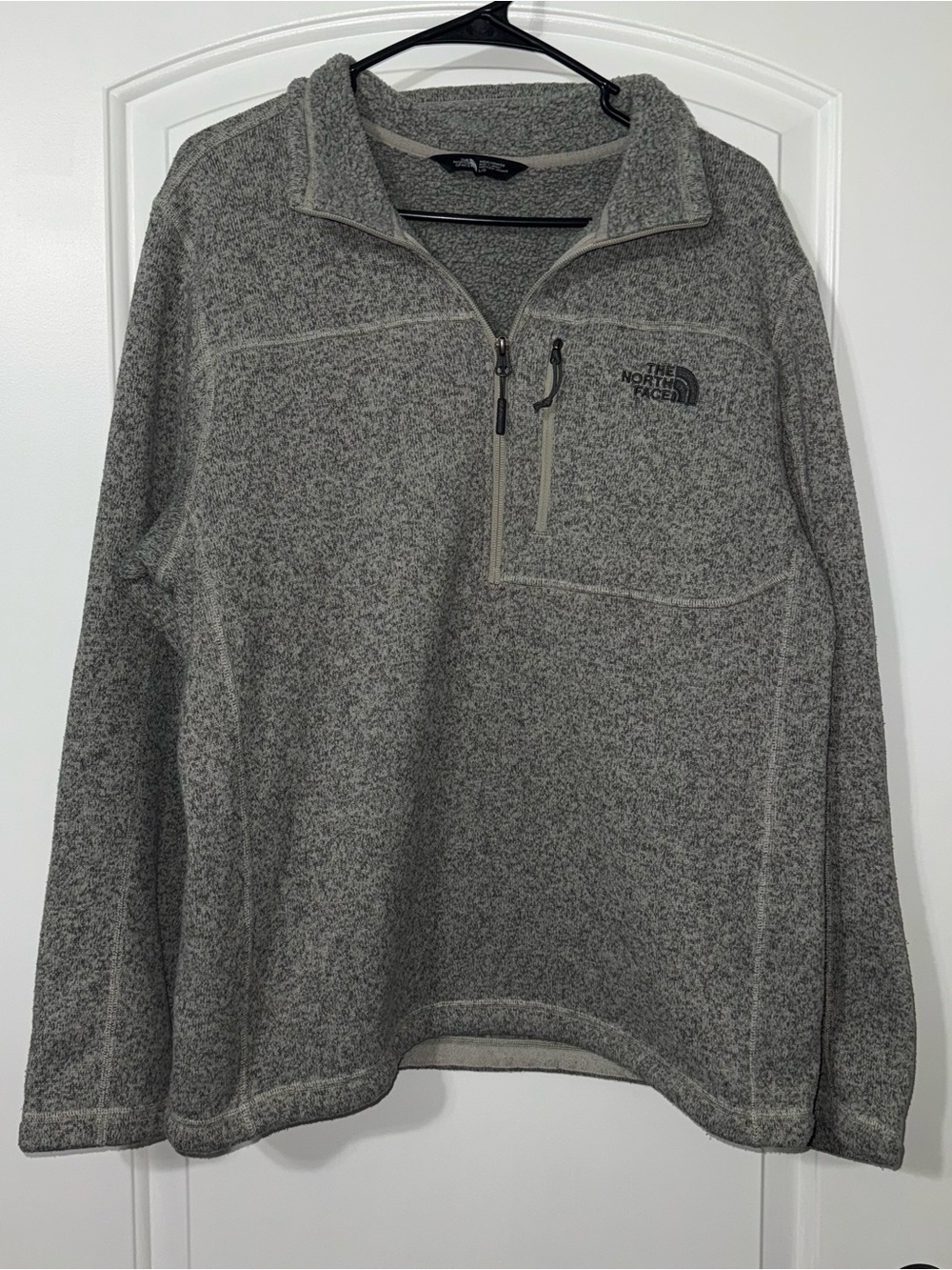 The North Face 1/4 Zip Fleece Pullover Men’s Size Large Heathered Gray